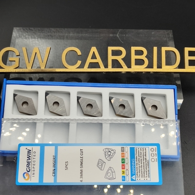 مطحنة نهاية كربيد التنجستن الماسية PCD / قطعة واحدة CBN إدراج 4.3 مللي متر