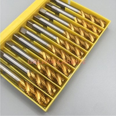 حنفية فولاذية عالية السرعة للذهب HSS حنفية لولبية من خلال صنبور آلة الصنبور ذات الفتحة العمياء